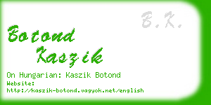 botond kaszik business card